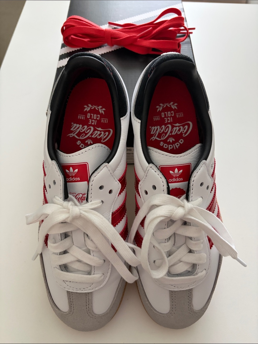 adidas Samba OG White & Red Sneakers - Coca-Cola Edition